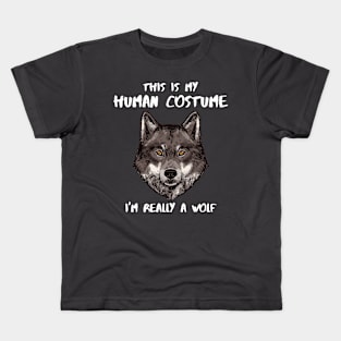 Funny Human Costumes  wolf Kids T-Shirt